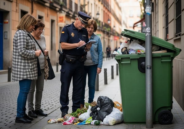 multas por cubos de basura Madrid