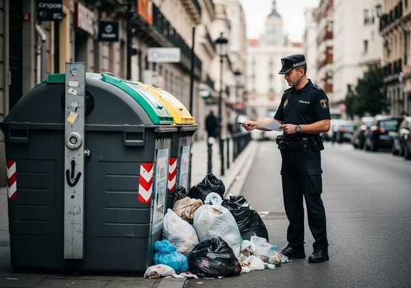 multas por cubos de basura Madrid